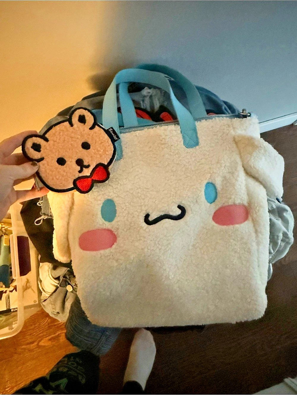 Loungefly Sanrio Cinnamoroll Cosplay Sherpa Tote Bag with Coin Bag